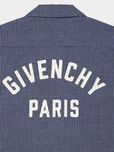 Givenchy Blue Checked Cotton Shirt with Embroidery