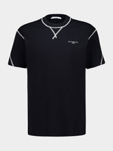 Givenchy Black Cotton T-Shirt with Contrast Stitching