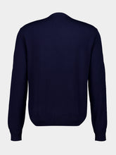 Givenchy Night Blue Merino Wool Crewneck Sweater