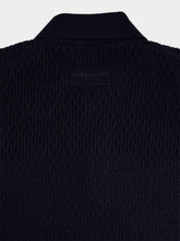 Givenchy Night Blue Knit Polo with Givenchy Paris Embroidery
