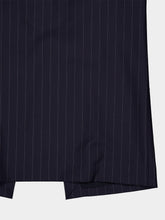 Givenchy Dark Navy Wool Midi Striped Skirt