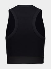 Givenchy Black Cropped Cotton Tank Top with Band