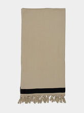 Haomy Taupe Copacabana Cotton Beach Towel