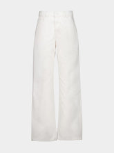 Ami Paris White Cream High-Waist Flared Jeans