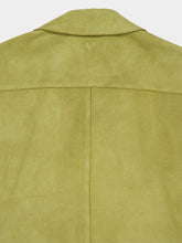 Ami Paris Matcha Green Goat Suede Leather Overshirt