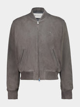 Ami Paris Carbon Goat Leather Ami de Coeur Zipped Jacket