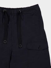 Lemaire Squid Ink Washed Technical Cotton Cargo Shorts