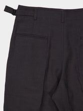 Lemaire Ash Black Pleated Viscose Linen Tailored Pants