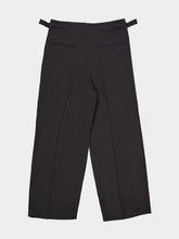 Lemaire Ash Black Pleated Viscose Linen Tailored Pants