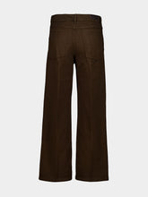 Lemaire Cacao Wide Pants in Dyed Broken Twill