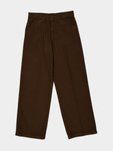 Lemaire Cacao Wide Pants in Dyed Broken Twill
