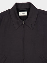 Lemaire Ash Black Viscose Linen Gabardine Short Blouson