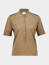 Courrèges Sandy Brown Merino Wool Polo Shirt