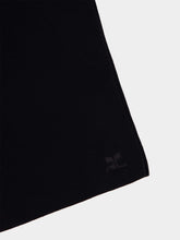 Courrèges Black Buckle Knit Bustier Top