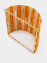 Fantasia Arte Small Orange Striped Wall Sconce