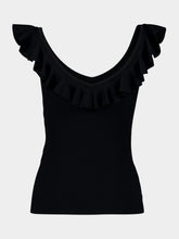 Zimmermann Black Awaken Frill Knit Tank Top