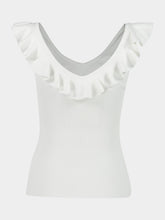 Zimmermann Parchment Awaken Frill Knit Tank Top