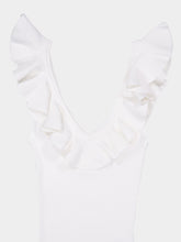 Zimmermann Parchment Awaken Frill Knit Tank Top