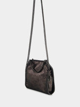 Dark Grey Metallic Falabella Tiny Tote Bag | PDP - Fashion Clinic