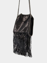 Black Limited-Edition Falabella Sequin Fringe Tiny Tote Bag | PDP - Fashion Clinic