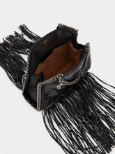 Black Limited-Edition Falabella Sequin Fringe Tiny Tote Bag | PDP - Fashion Clinic