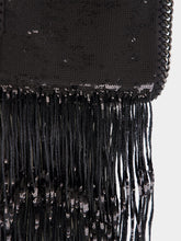 Black Limited-Edition Falabella Sequin Fringe Tiny Tote Bag | PDP - Fashion Clinic