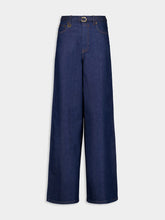 Zimmermann Ink Blue Illuminate Relaxed Flare Jeans