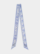 Pucci Pale Blue Mixed Print Silk Twill Bandeau Scarf