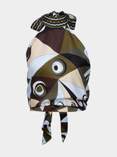Pucci Khaki and Blue Occhi Print Halter Top