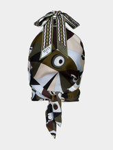 Pucci Khaki and Blue Occhi Print Halter Top