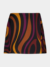Pucci Bordeaux and Gold Marmo Print Silk Skirt