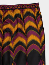 Pucci Bordeaux and Gold Baiadera Silk Pants