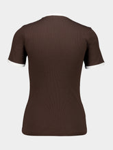 Prada Ebony Brown Cotton Crew Neck T-Shirt
