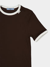 Prada Ebony Brown Cotton Crew Neck T-Shirt