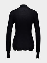 Prada Black Wool and Silk Turtleneck Jumper