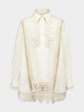 Zimmermann Cream Illuminate Trimmed Shirt