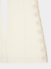 Zimmermann Cream Illuminate Flared Linen Pants with Lace Inserts