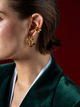 Rabanne Gold Hoops and Punk Ear Cuffs Set