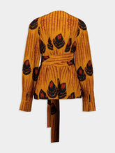 Altuzarra Orange Tullius V-Neck Long-Sleeved Top