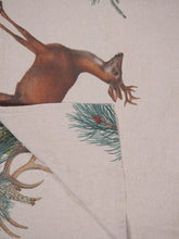 Linoroom Rustic Wild Animals Large Linen Tablecloth