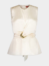 Altuzarra Tizzy Silk Top in Tapioca