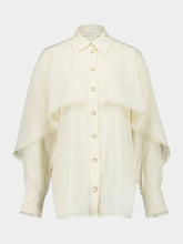 Zimmermann Cream Fringed Cape Blouse