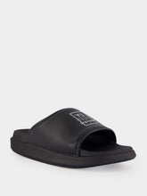 Y-3 Black Logo Leather Slides