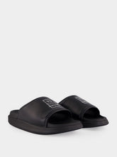 Y-3 Black Logo Leather Slides