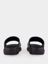 Y-3 Black Logo Leather Slides