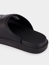 Y-3 Black Logo Leather Slides