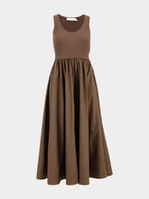 Zimmermann Chocolate Brown Poplin Racer Dress