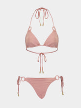 Zimmermann Dusty Pink Rhiannon Metallic Ring Bikini