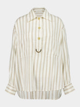 Zimmermann Cream Illuminate Gold Striped Shirt