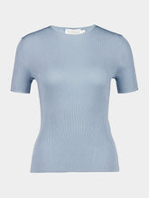 Zimmermann Blue Lurex Waverly Rib T-Shirt